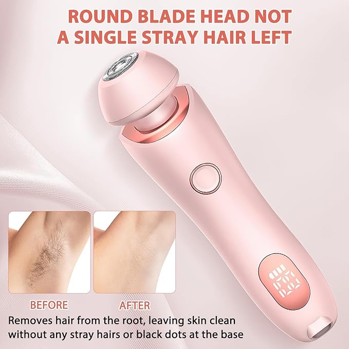 Electric Razors for Women 2 in 1 Bikini Trimmer Face Shavers Hair Removal for Underarms Legs Ladies Body Trimmer IPX7 Waterproof