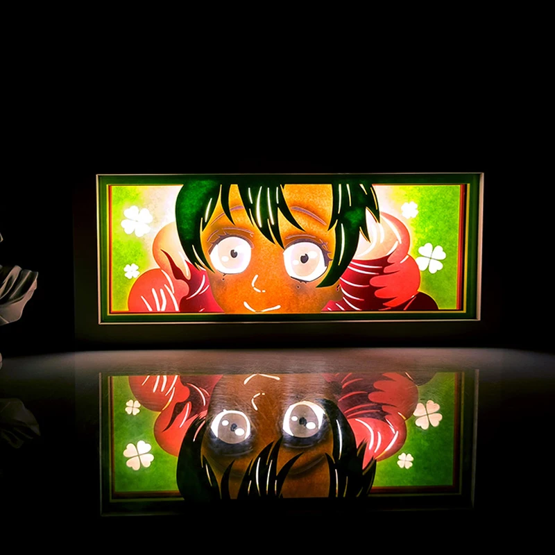 Dragon Ball Anime Series Paper-Cut Light Room Bedroom Night Light Remote Control Colorful Light Box Atmosphere Light