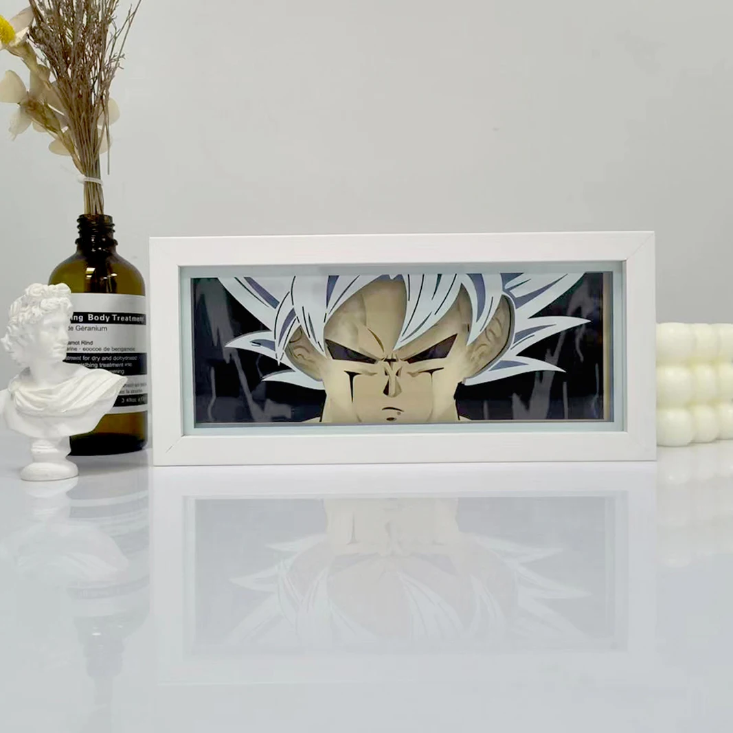 Dragon Ball Anime Series Paper-Cut Light Room Bedroom Night Light Remote Control Colorful Light Box Atmosphere Light