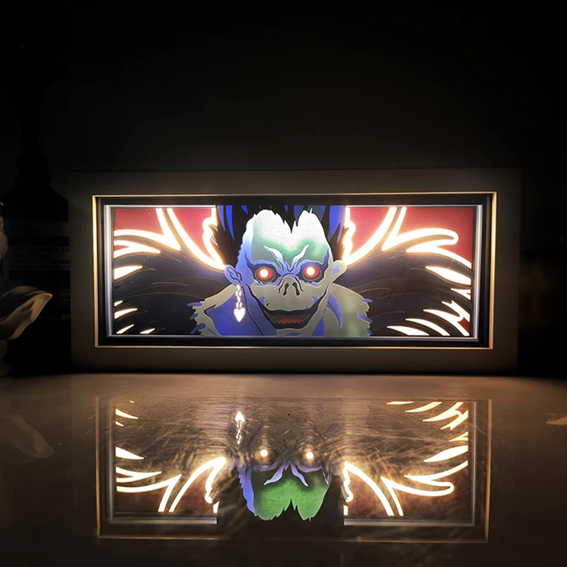 Dragon Ball Anime Series Paper-Cut Light Room Bedroom Night Light Remote Control Colorful Light Box Atmosphere Light