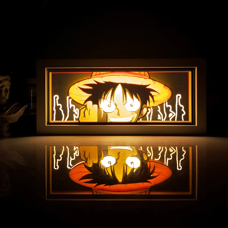 Dragon Ball Anime Series Paper-Cut Light Room Bedroom Night Light Remote Control Colorful Light Box Atmosphere Light