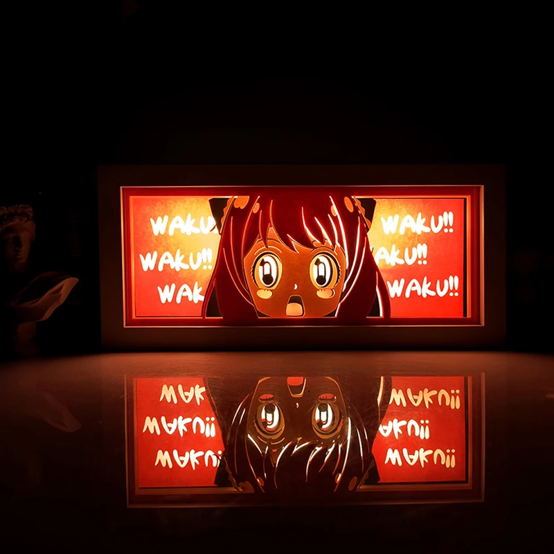 Dragon Ball Anime Series Paper-Cut Light Room Bedroom Night Light Remote Control Colorful Light Box Atmosphere Light