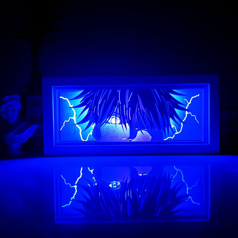 Dragon Ball Anime Series Paper-Cut Light Room Bedroom Night Light Remote Control Colorful Light Box Atmosphere Light