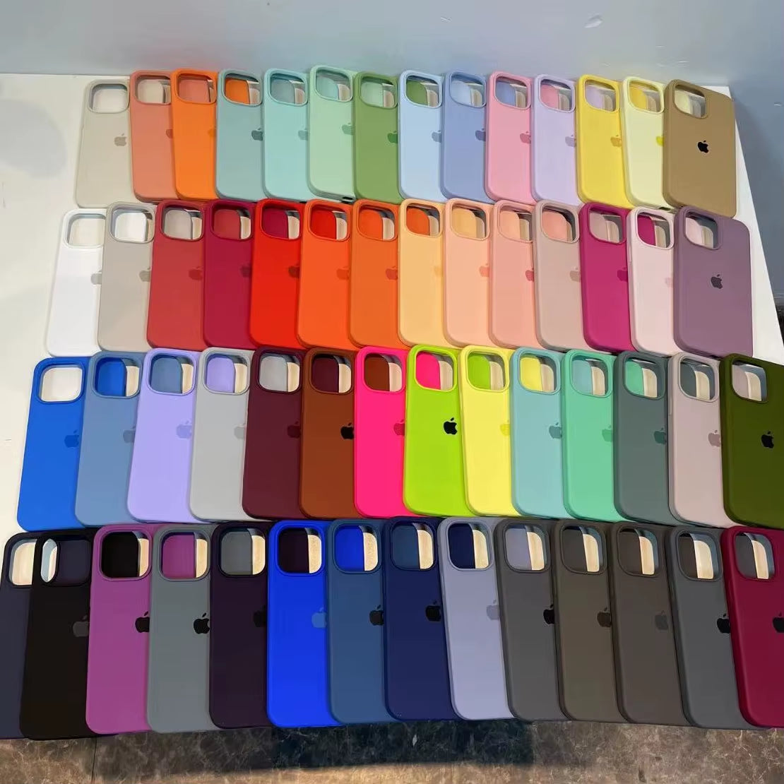 Original Liquid Silicone Phone Case for Iphone 16 15 14 11 12 13 Pro Max  Cases for Iphone 15 12 13 16 plus Full Logo Cover