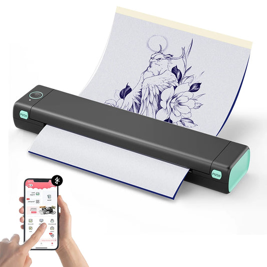 Wireless Bluetooth Tattoo Printer - Professional A4 Thermal Template Machine for Android & iOS - Portable and Easy to Use!